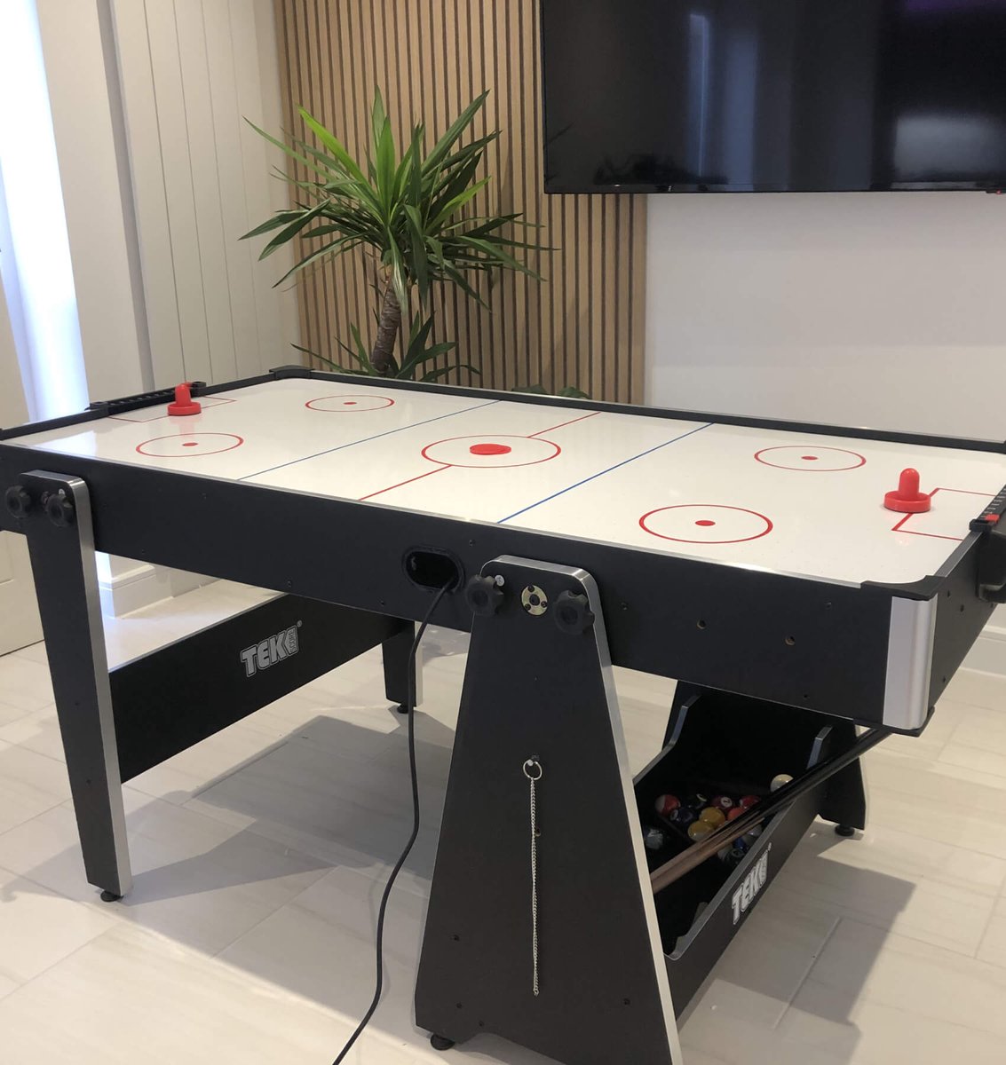 Strength- Opklapbare 5Ft Multi Game tafel - pooltafel - Airhockey