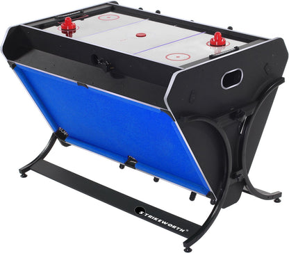 Strength- Compacte & Roterende Multispel Tafel 4ft -TriSport - Pooltafel- tafelvoetbal - airhockey