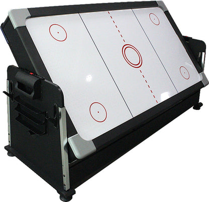 Strength - 7ft - 4in1 Multi Game Tafel - Biljarttafel - Airhockey - Tafeltennis - pooltafel - Zwart - blauw