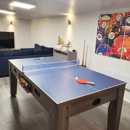 Pureline Multi Game tafel - pooltafel - airhockey - tafeltennis - eettafel 6ft