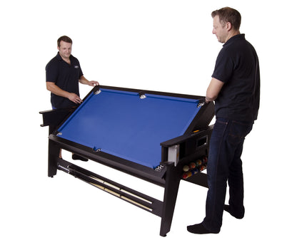 Strikeworth 6ft Multi Games Tafel - 3-in-1 - Pooltafel, Airhockey tafel & Tafeltennistafel - speel biljart, pingpong en Airhockey in 1