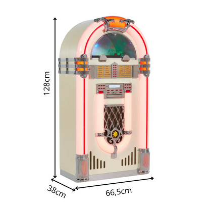 Jukebox 128V Retro - FM radio - Bluetooth - CD - Vinyl XL