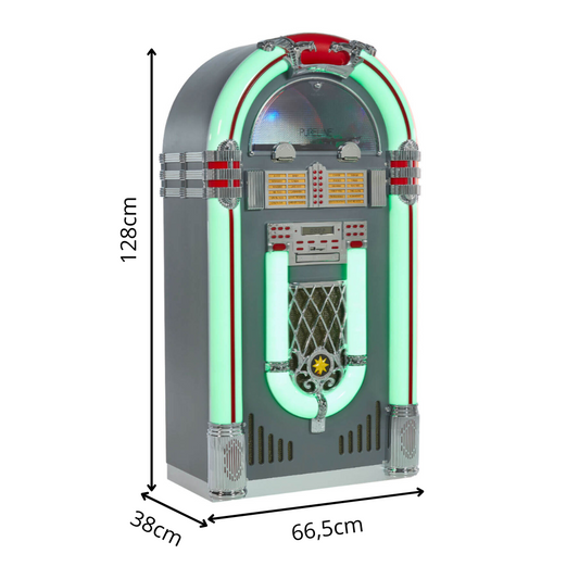 Jukebox 128V Retro - FM radio - Bluetooth - CD - Vinyl XL